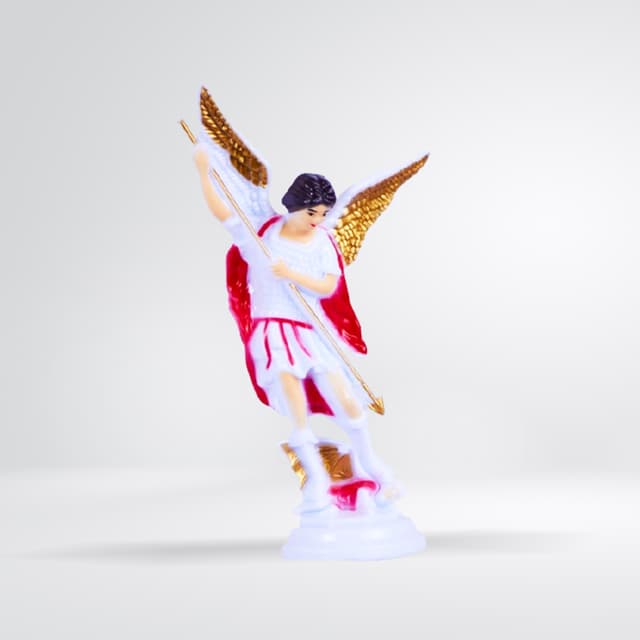 Statue Ange Gardien avec lance fluorescente