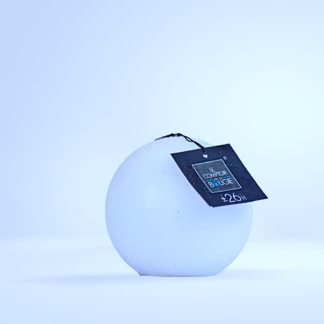 Bougie ronde blanche parfumée