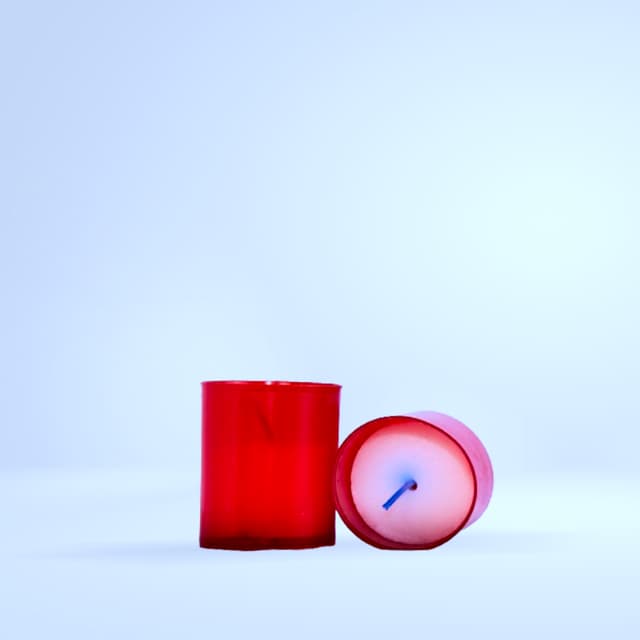 Bougie chauffe-plat rouge