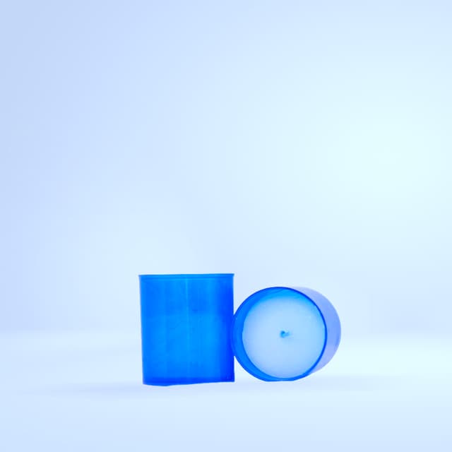 Duo cierges bleus transparents