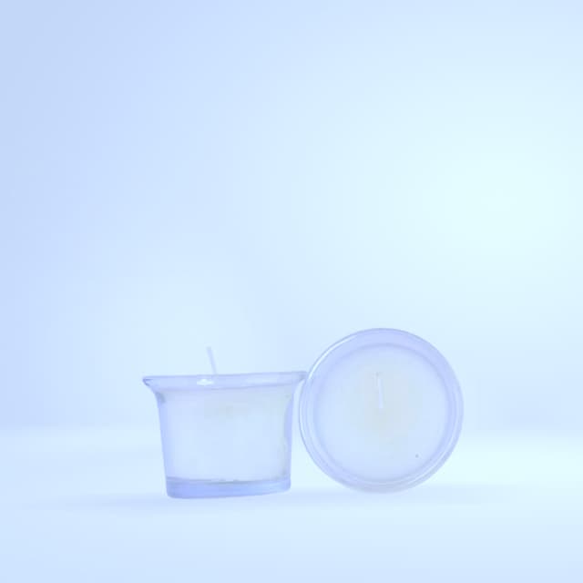 Duo bougies chauffe-plat blanches translucides