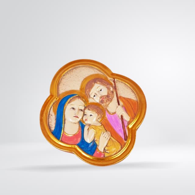 Bas-relief Sainte Famille quatrefoil